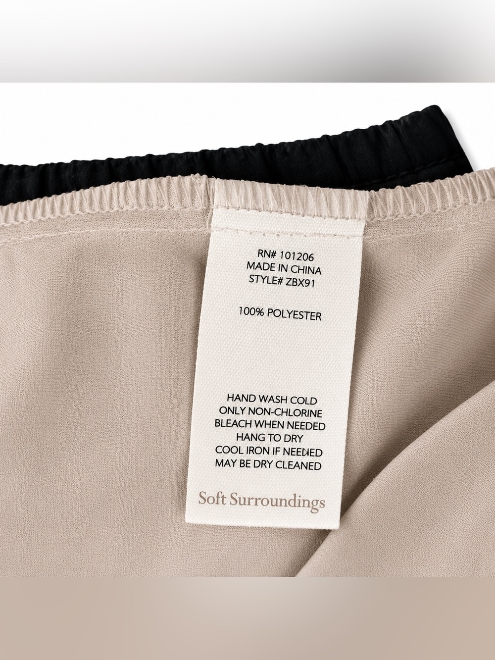 Lot of 2! Soft Surroundings Pants with Stripe Detail Tan=L and Black=XL - Picture 8 of 8